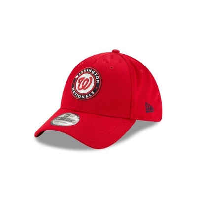 Red Washington Nationals Hat - New Era MLB Clubhouse Collection 39THIRTY Stretch Fit Caps USA3850246